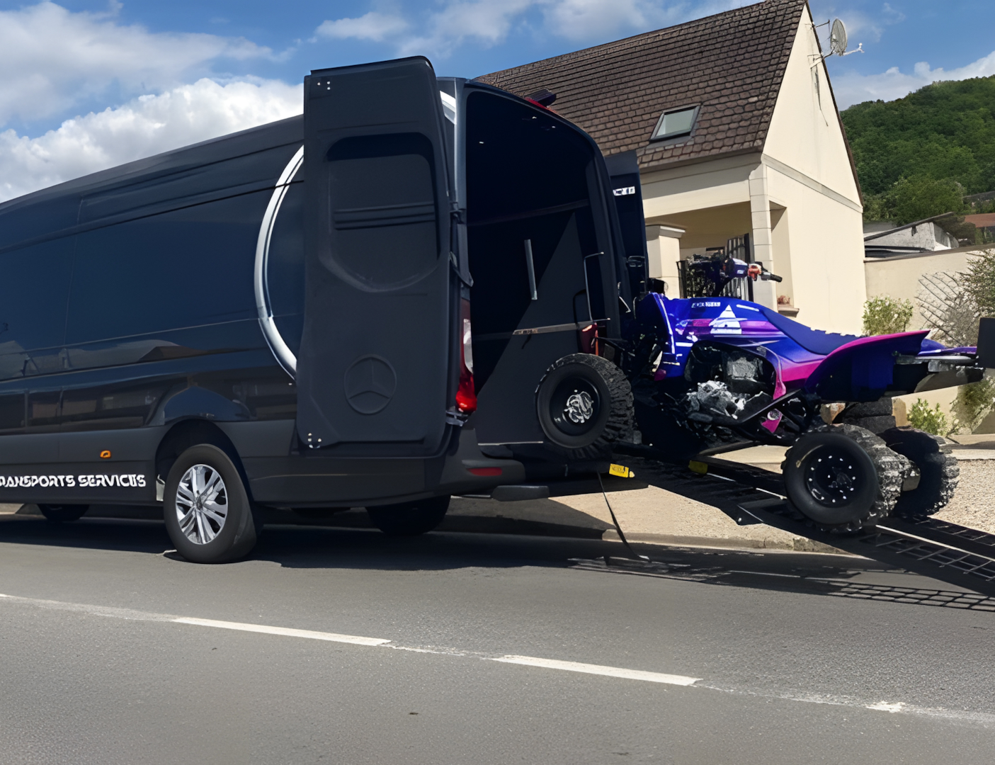 Photo d'un transport de quad par STS